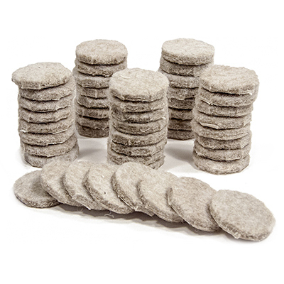 Tg 48pk 1"Tan Felt Pads