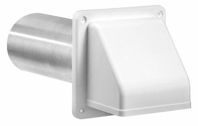 4" Wht Dryer Vent Hood